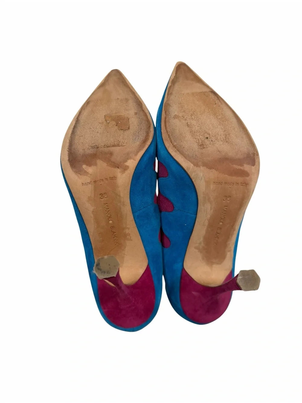 Manolo Blahnik Blue Purple Suede Ulderica Pumps